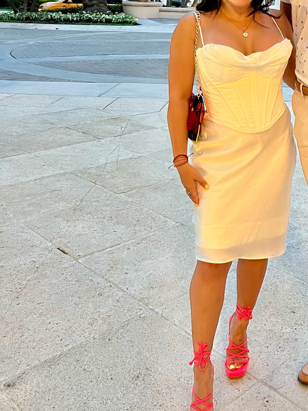 House of CB white corset dress